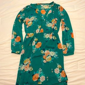 Floral Green Dress